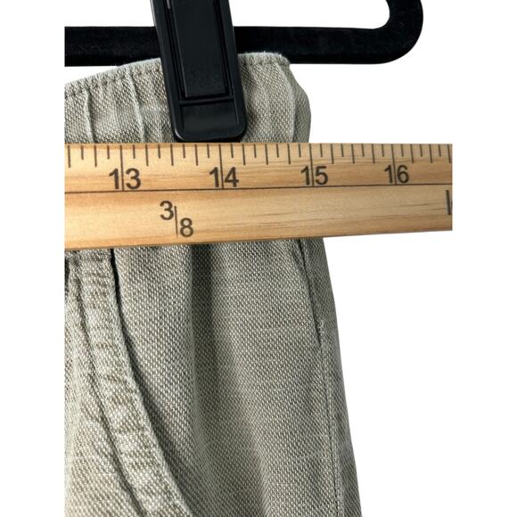 Nicole Miller Cargo Pants Womens Small Olive Green Linen Lyocell Utility Joggers - Picture 10 of 13